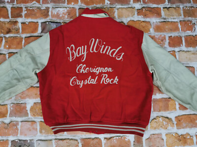 Chevignon Vintage College Jacket Bay Winds Crystal Rock Red Size XL Tip Top-image