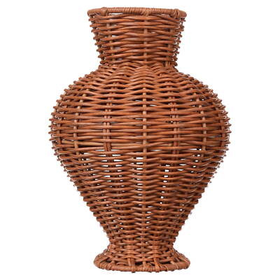 Better Homes & Gardens Woven Faux Rattan Indoor Vase, 10