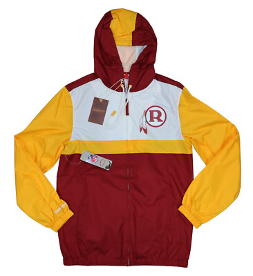 Mitchell & Ness Washington Redskins NFL Throwbacks Windbreaker Men's Jacket NWT-image