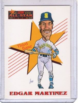1993 Score All-Star Edgar Martinez #502 Seattle Mariners Baseball Card -image