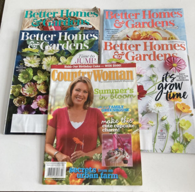 Better Homes and Garden Lot of 5 - 2022 and 1 Country Woman Magazine 2010-image