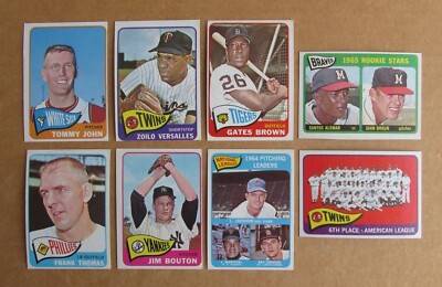 1965 TOPPS BASEBALL CARD SINGLES COMPLETE YOUR SET #1-280 U-PICK UPDATED 5/27-image