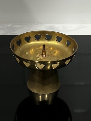 Vintage Brass Candle Holder Dockside Imports Made In India - New-image
