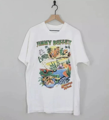 Vintage 1996 Jimmy Buffett Banana Wind Lizard T Shirt Unisex S-5XL-image