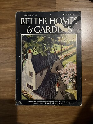 1931 April BETTER HOMES & GARDENS MAGAZINE - ILLUSTRATED FRONT COVER-image