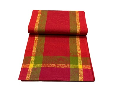 Pier 1 Imports Multicolored Red Green Yellow Table Runner 108x14-image