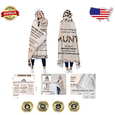 Versatile Leopard Print Wearable Blanket - Cozy Travel and Home Comfort 47x71''-image