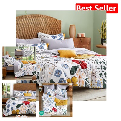 Full Size Comforter Set: 7 PCS Floral Microfiber Bedding - Cozy Farmhouse Charm-image