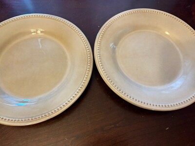 2 Pier 1 Imports- SPICE ROUTE - SESAME - 10-3/4” Round Dinner Plates-image
