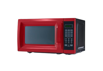 Mainstays 0.7 Cu ft Countertop Microwave Oven  700 watts RED-image