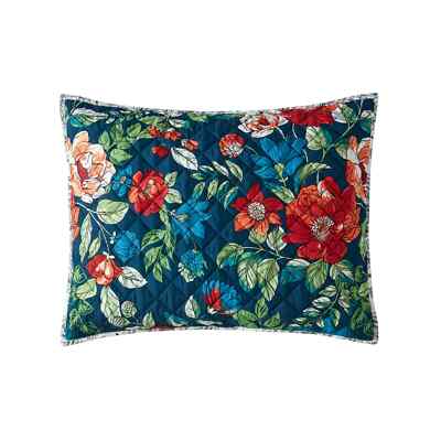 Sham Floral Red/Blue Pillow Sham, 1 Standard-image