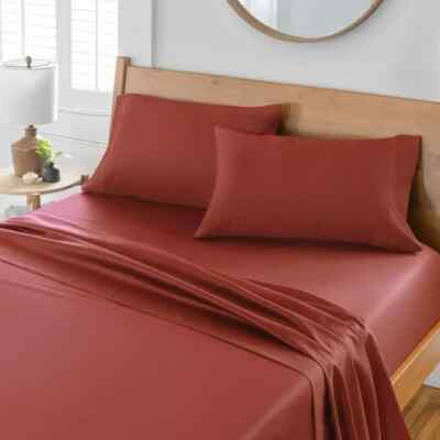 Better Homes & Gardens 400 Thread Count HygroCotton Sheet Set, Full, Rusty Brick-image
