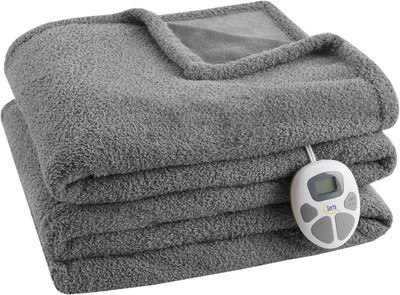 Heated Blanket, Electric Twin Size Blanket, Soft, Warm, Fuzzy Heating Blanket Tw-image