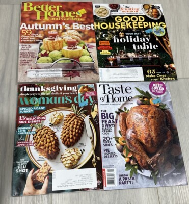Thanksgiving Issues Better Homes & Gardens Taste Of Home Woman’s Day Set Of 4-image