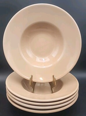 Set of 5 Pier 1 Imports Rimmed Bowls. -image