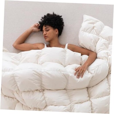  Luxury Feathers Down Comforter Oversized King Size - 750 Fill Power All -image