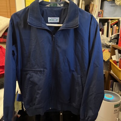 VTG Mens Sansabelt Golf Fullzip Rain Jacket Hideaway Hood Medium-image