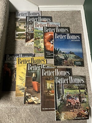 1947 Better Homes and Gardens Magazines, Lot of 10 Vintage Issues Ads Photos-image