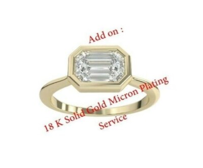 18K Solid Gold Over-Micron Plating  Service-White, Rose or Yellow Gold.Stamped-image