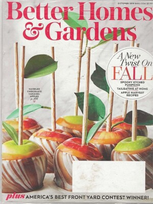 Better Homes & Gardens - Etched Pumpkins - Apple Recipes -- October, 2019 - NIB-image