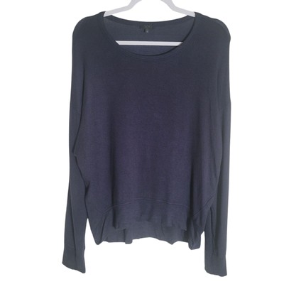 Sen Scoop Neck Soft Lounge Sweater Women's Size Medium Black Athleisure Cozy-image