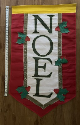 Christmas NOEL  Outdoor Flag Decor Banner Wind 3-D Vintage Holiday Double Sided-image