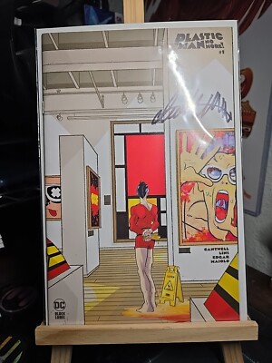PLASTIC MAN NO MORE 1 COVER 1:25 TYLER BOSS SIGNED CHRISTOPHER CANTWELL COA 2024-image