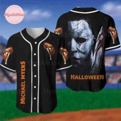 Halloween Michael Myers 3D Baseball Jersey Shirt MOTHER DAY GIFT ALL OVER PRINT-image