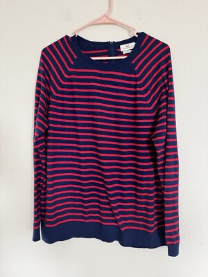 Vineyard Vines Cashmere Blend Striped Sweater Size Large Cozy Comfort Top Preppy-image