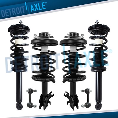 6pc Front & Rear Struts + Front Sway Bar Links for Nissan Maxima Infiniti I30-image