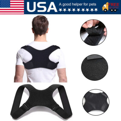 Back Posture Corrector Shoulder Straight Support Brace Belt Therapy Men Women-image