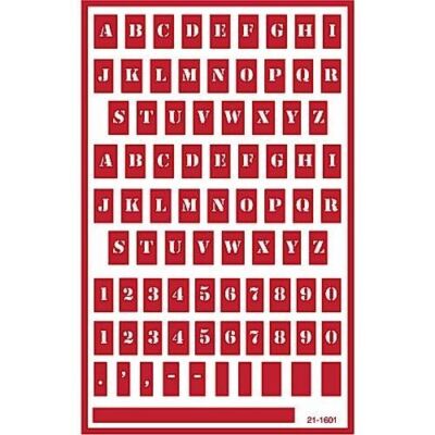 Armour Over Over Self Stick Reusable Glass Etching Stencil Small Letter Number-image