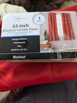 mainstays blackout curtain 2 panels 40 x 63 inches new-image