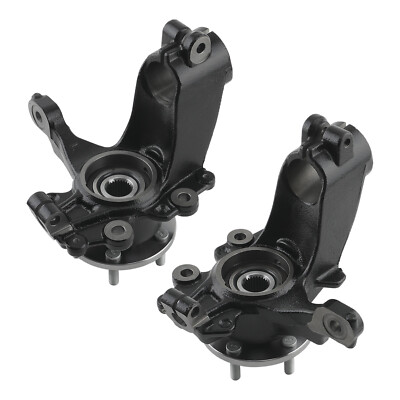 2xFront Wheel Hub Bearing Steering Knuckle Assembly For Ford Focus 2.0L 12-18-image