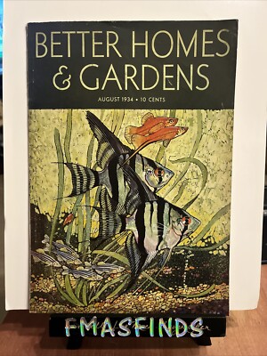 FF August 1934 BETTER HOMES & GARDENS Magazine Vintage Complete -image