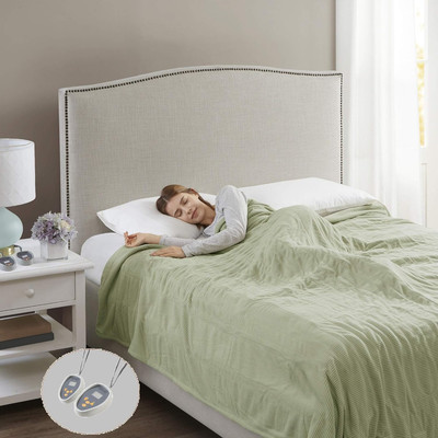 Electric Blanket Luxurious Micro Fleece Ultra Soft Ribbed Textured, Cozy and Snu-image