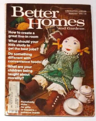 Vintage Issue of Better Homes and Gardens Magazine, Sep 1978, near perfect-image