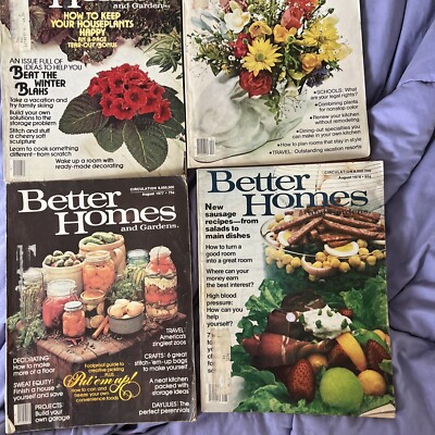 Vintage Better Homes magazines, 70s, Lot of 4-image