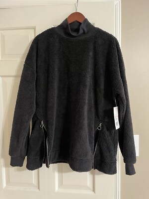 New Direction Sweater / XL / Black / Zipper Detail / New with Tags-image