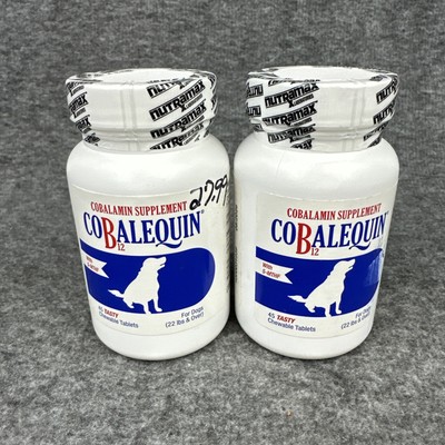 Nutramax Cobalequin B12 Supplement Dogs 22 lb & Over 45ct (2x) Exp 08/22-image
