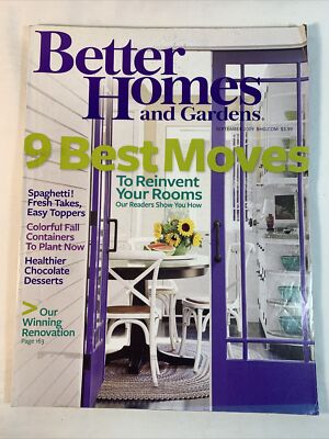 BETTER HOMES AND GARDENS Magazine SEPTEMBER 2009, 9 WAYS TO REINVENT YOUR ROOMS!-image