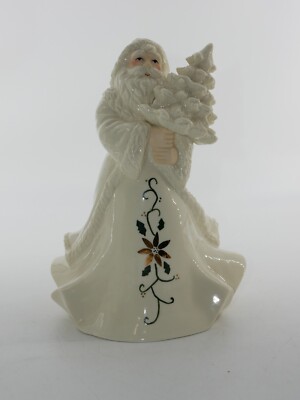 Vtg Palm Tree 2001 White Ceramic Wind Up Music Santa Clause is Coming To Town 9