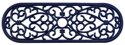 Rubber Stair Mat Elliptical Curl Design 10x30 Inch Durable Outdoor Tread-image