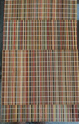 Set of 4 Bamboo Wooden Placemats Tiki Rattan Boho Natural Summer Tropical-image