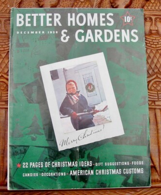 Oversized Better Homes and Gardens Dec 1938 Christmas Magazine Orange Mincemeat-image