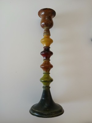 Vintage Pier 1 Imports Painted Metal Colorful Boho Candle Holder Moroccan 10