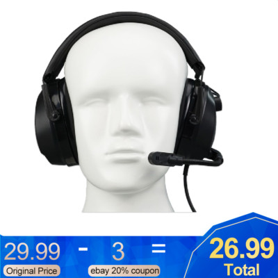 Retevis EHK012 Over-the-Head Noise Reduction Headset Kenwood 2Pin Headphones-image