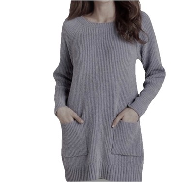 Soft Surroundings Cozy Chenille Dark Gray  Sweater With Pockets Size Xl-image