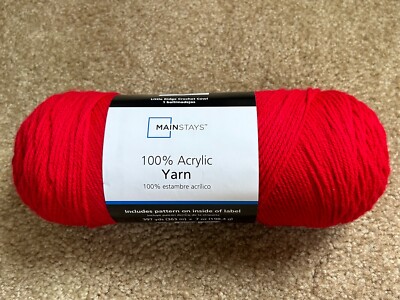 Mainstays 100% Acrylic YARN • 7oz RED • 397 Yds-image