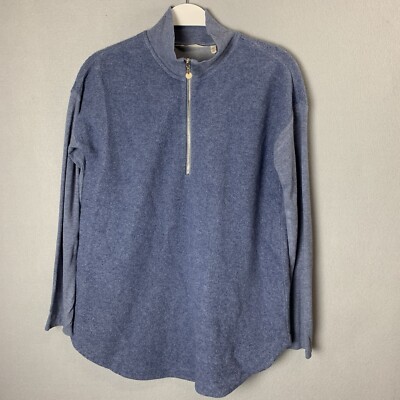 Soft Surroundings Adalyn Tunic Sherpa Fleece 1/4 Quarter Zip sweater Sz X Small-image
